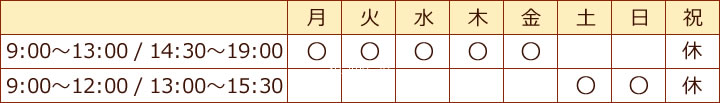 新津田沼歯科クリニック本院診療時間